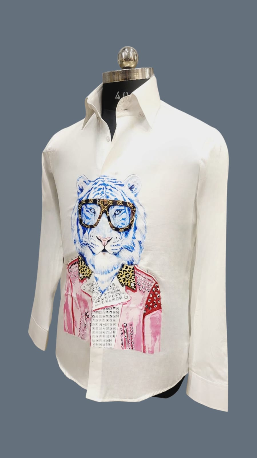 White GG Lion Shirt