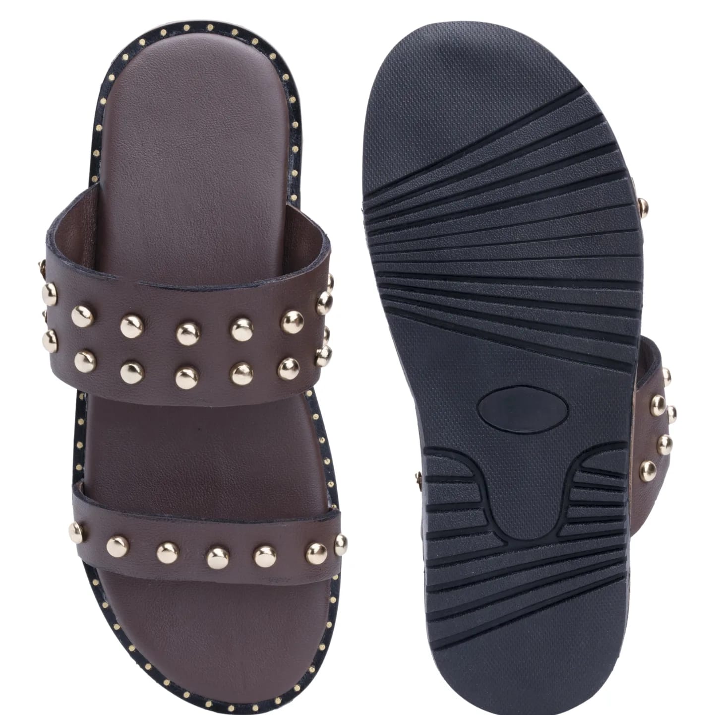 Brown Dome Chappals