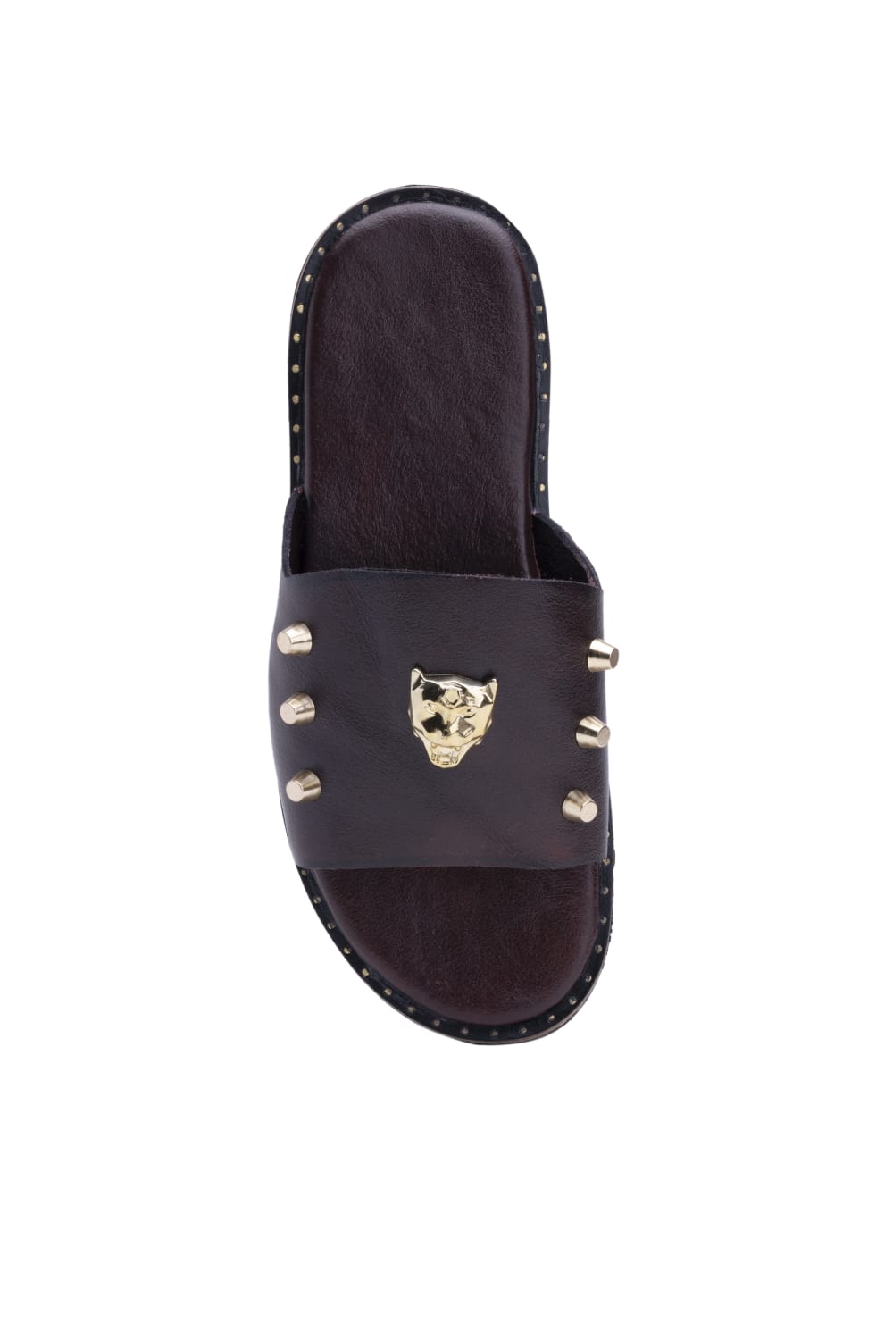 Brown Lion Studded Chappals