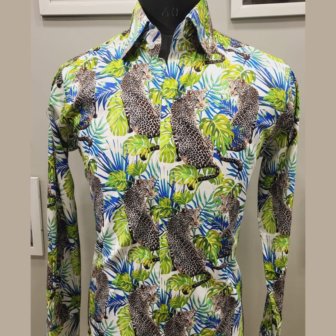 White Leopard Print Shirt