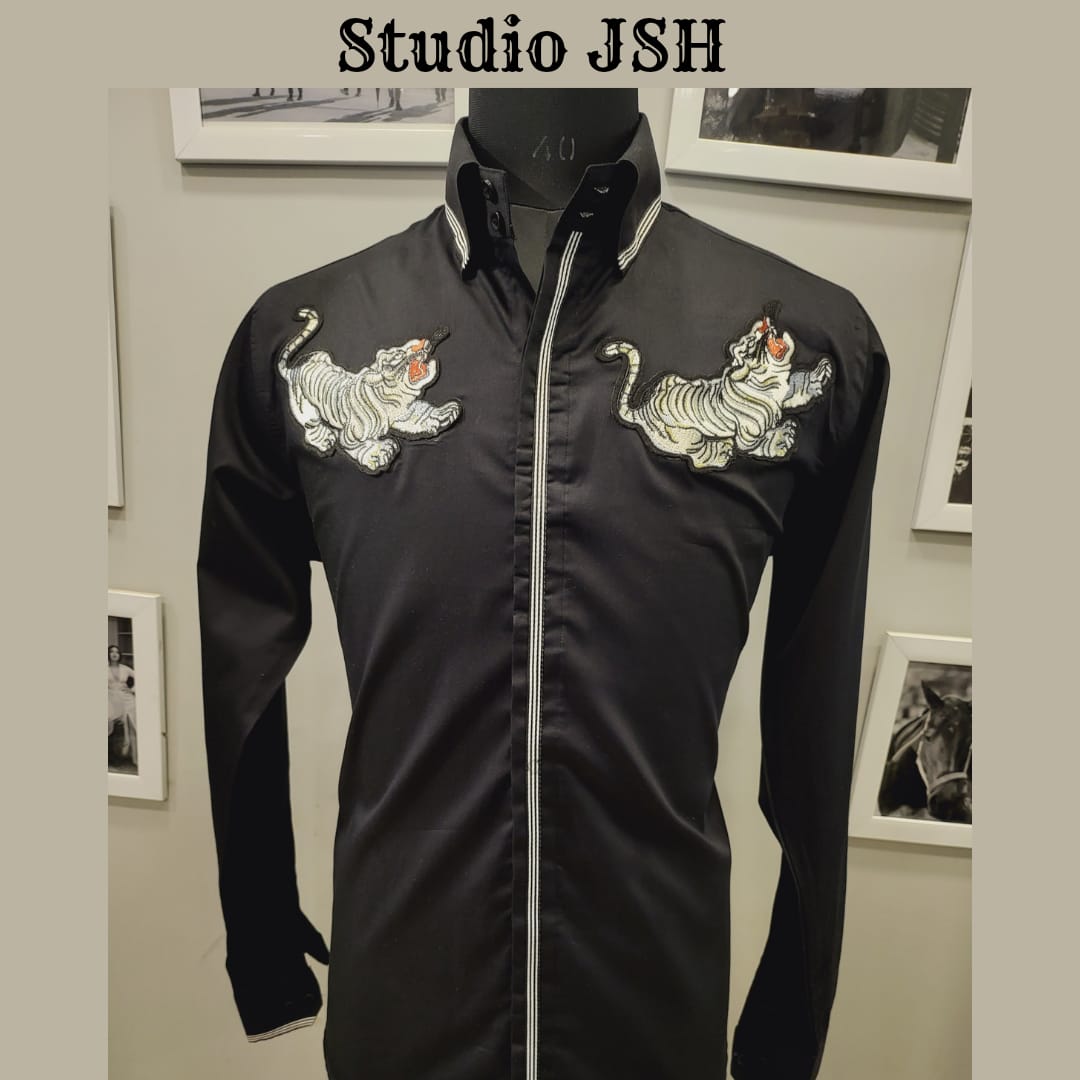 Black Running Tiger Shirt