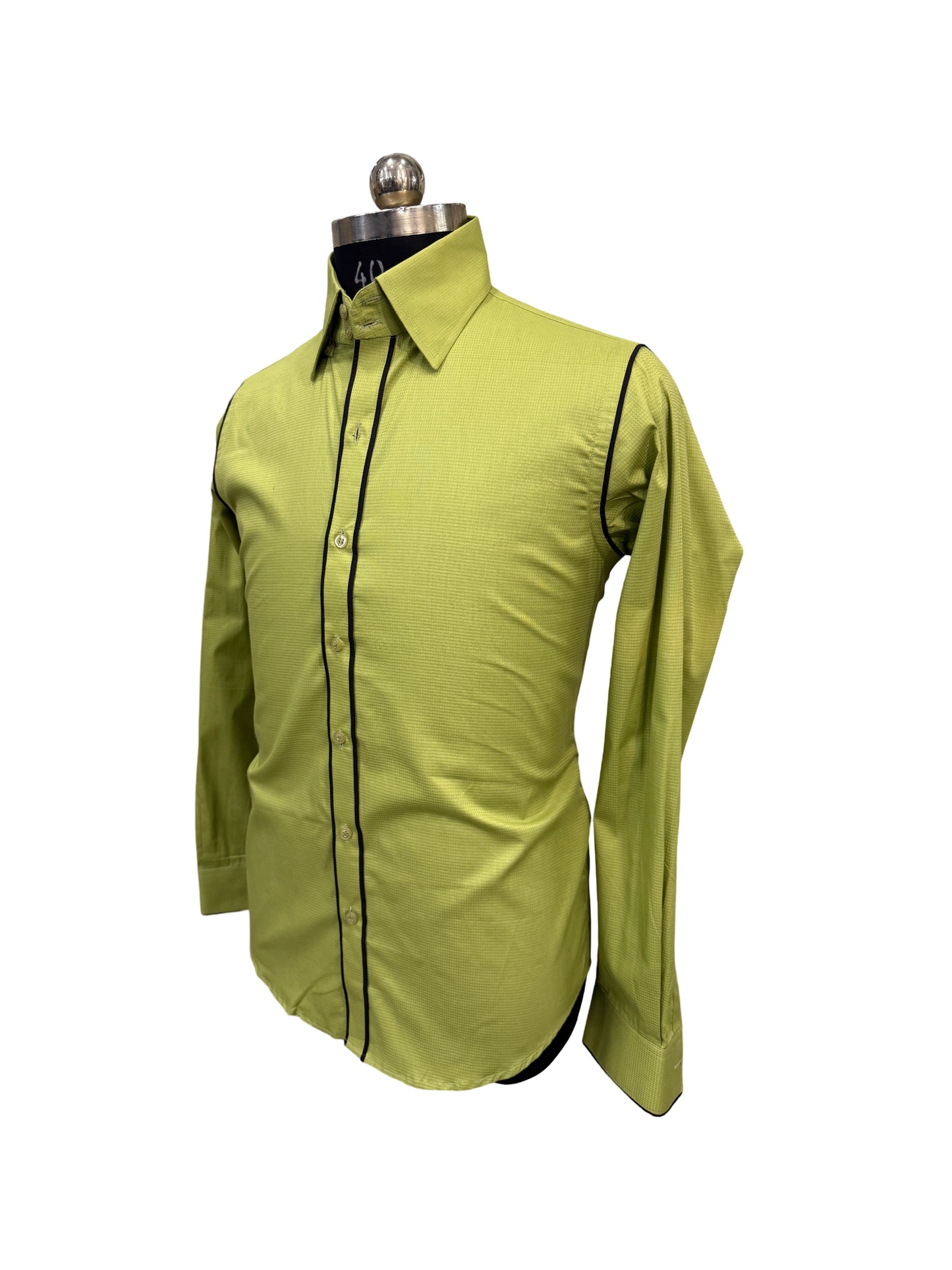 Green Black Piping Shirgt
