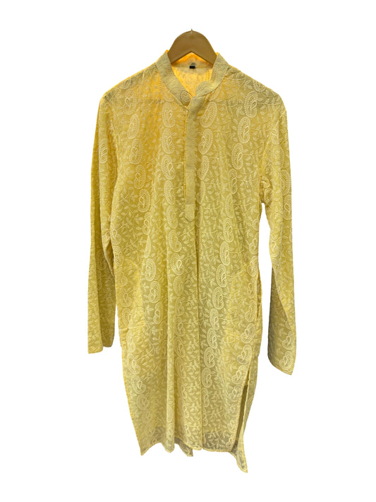 Yellow Chikankari kurta