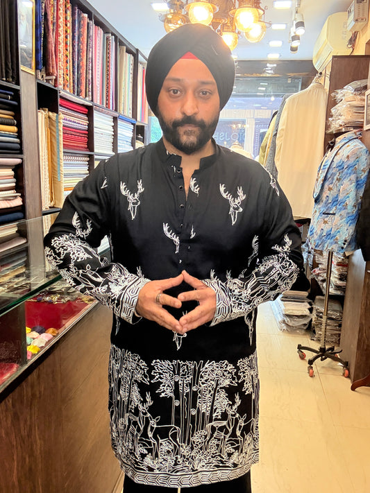 Black Antelope Kurta