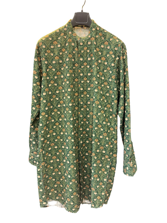 Green chikankari Shirt Kurta
