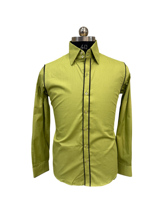 Green Black Piping Shirgt