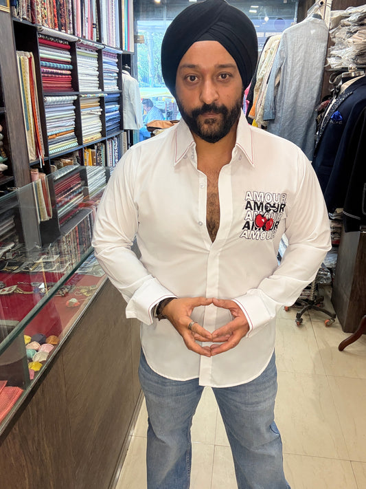 white Amour Shirt