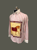 Pink Striped Horse Shirt