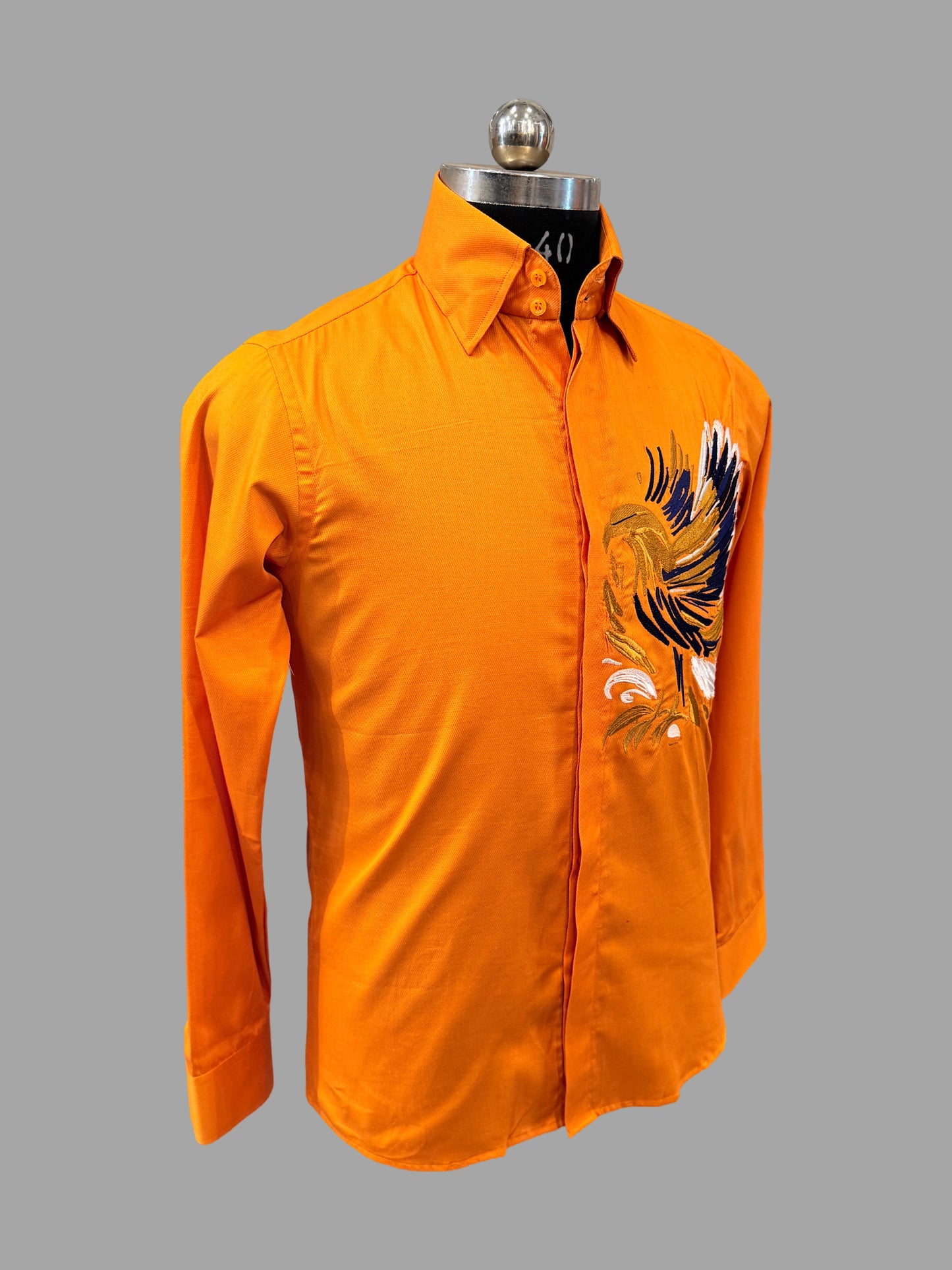Bird in Orange Shirt