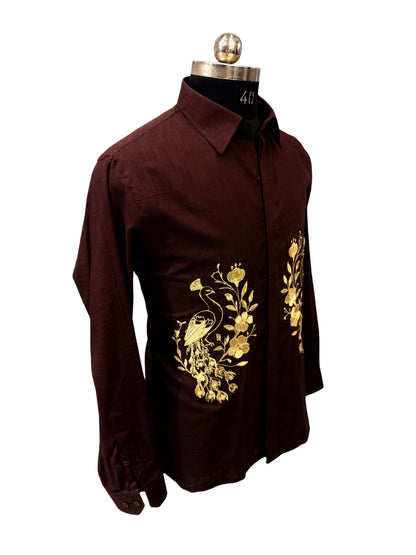 Brown Peacock Shirt