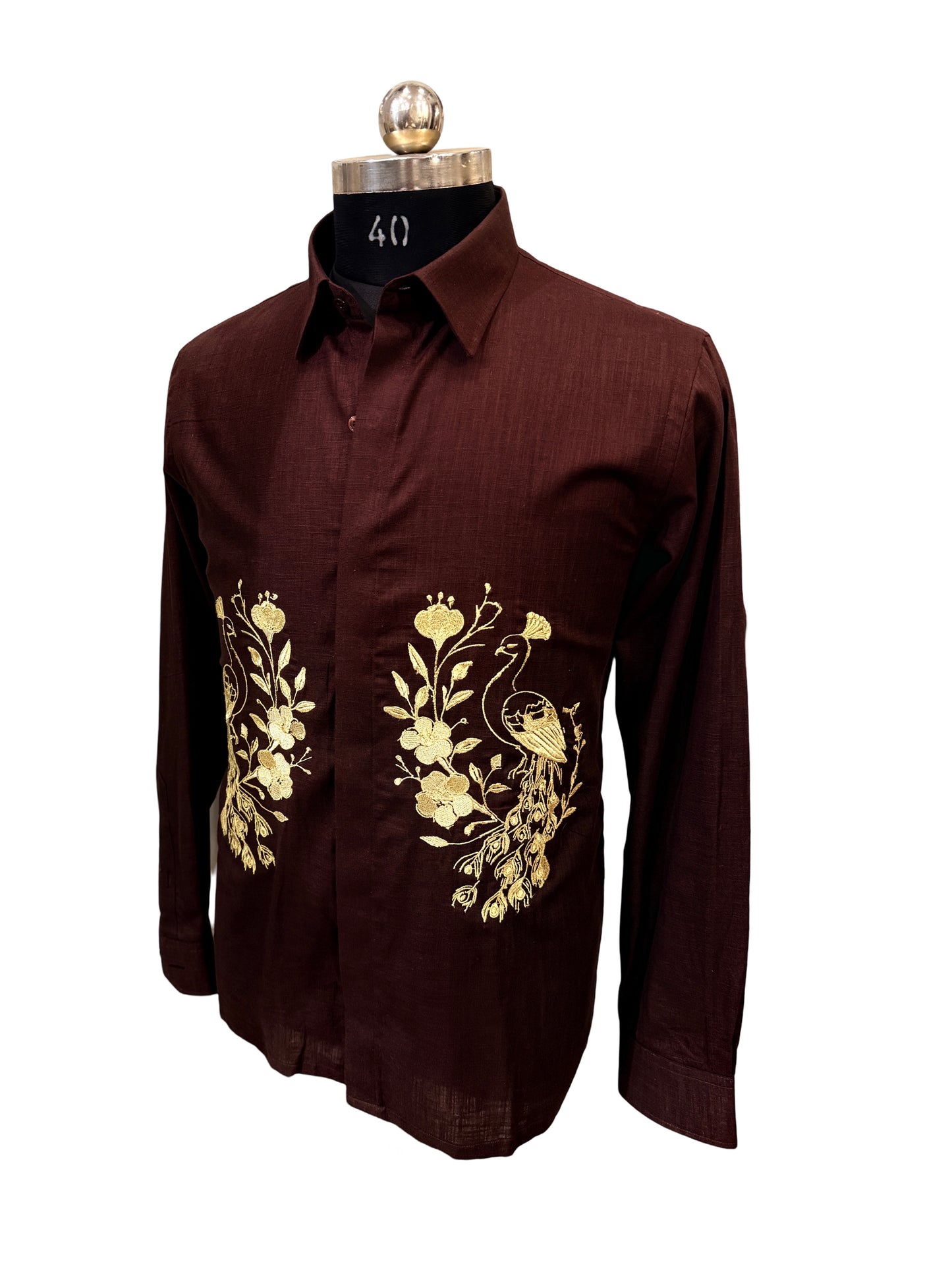 Brown Peacock Shirt