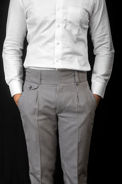 Grey Black High Waisted Trousers