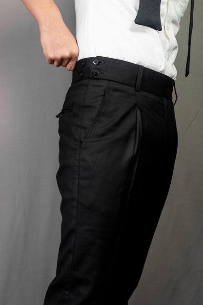 Black Lycra High Waisted Pants