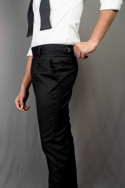 Black Lycra High Waisted Pants