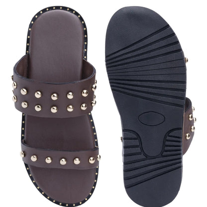 Brown Dome Chappals