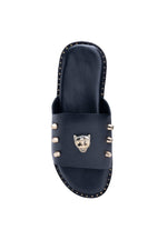 Black Lion Studded Chappals