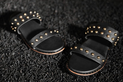 Black Dome Chappals