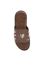 Tan Lion Studded Chappals