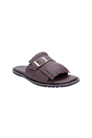 Brown Fringes Chappals