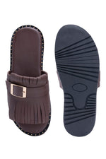 Brown Fringes Chappals