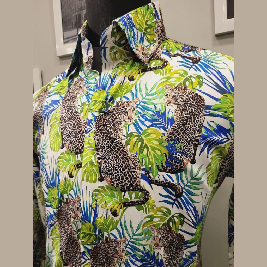 White Leopard Print Shirt