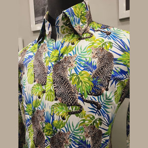 White Leopard Print Shirt