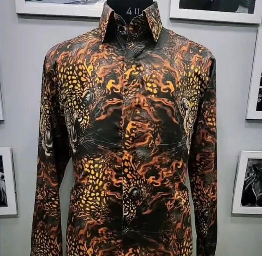 Black Leopard Print Shirt